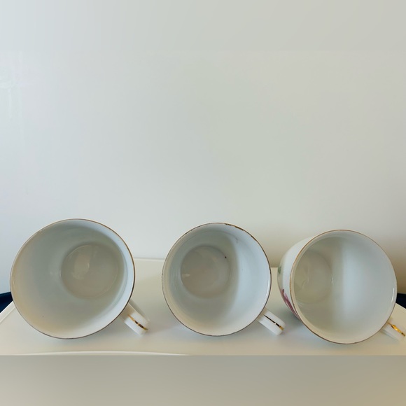 Vintage Set of 3 Chinese Koi Tea Cups 1 Creamer & 1 Sugar Bowl - Picture 7 of 8